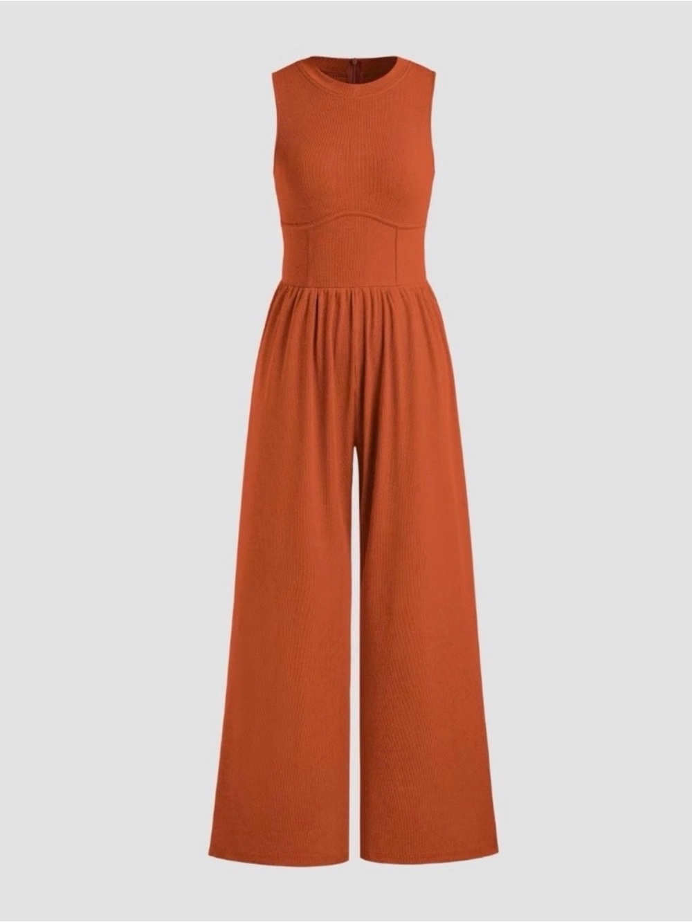 Cider Sleeveless Wide-Leg Jumpsuit in Rust Orange 2X nwt